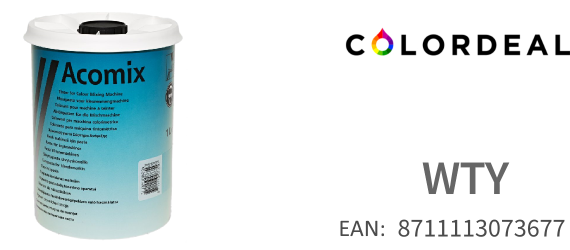 1 ltr Acomix colorant WTY - Transparent Yellow